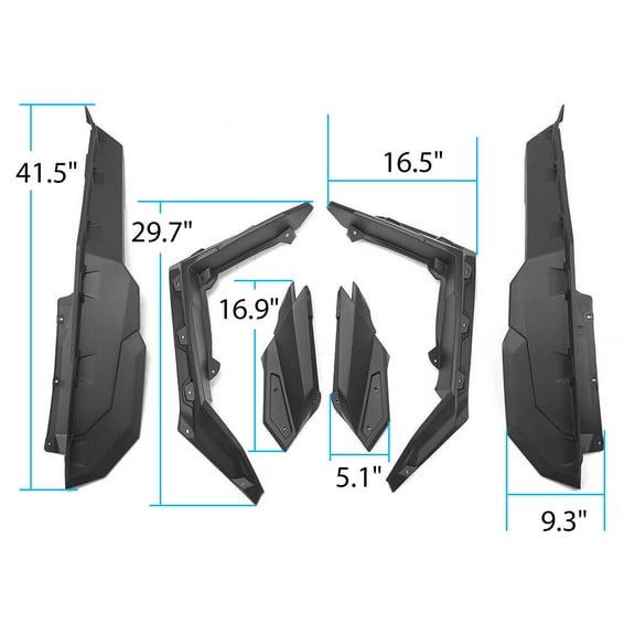 Super Extended Fender Flares For 2017-2024 Can-Am Maverick X3 /MAX #715002973