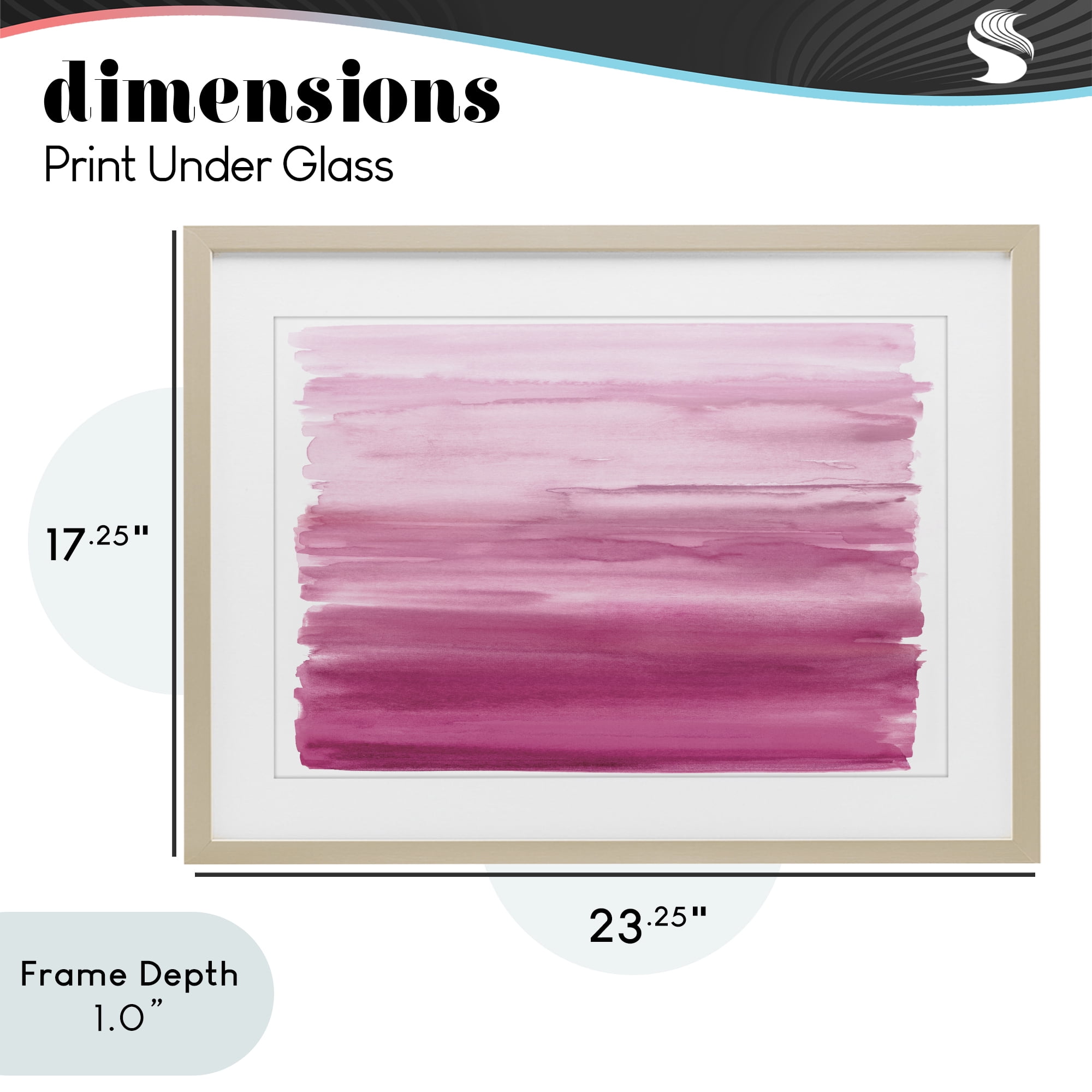Stupell Industries Ombre Pink Blush Birch Framed Print Under Glass, design by Allie Corbin
