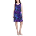 thumbnail image 2 of FORMRS Summer Dress for Women Loose U Neck Sleeveless Midi Beach Sundresses with Pockets, Dark Mushrooms Pattern, 2 of 8