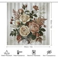 thumbnail image 2 of Bathroom Shower Curtain Sets with Rugs, Elegant Leaf Pattern Printed on Bath Room Accessories Sets, Suitable for Small Bathroom Gym Guest Bath, 72 x 72 inches, 2 of 8