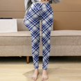 thumbnail image 4 of Gibobby Leggings Gluteos Mujer Leggings informales invierno para mujer, pantalones capri térmicos con cintura elástica, pantalones entrenamiento, pantalones estampados térmicos（Azul， M), 4 of 5