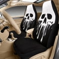thumbnail image 3 of Xixirimido Automotive Seat Covers for Cars Trucks and SUVs Car Seat Covers for Front Seats with Car Seatbelt Covers & Armrest Box Cover, Set of 5, Funny Skull Face, 3 of 8
