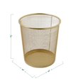 thumbnail image 4 of Martha Stewart Ryder Gold Mesh Metal Trash Can 4.5 Gallon Wastebasket For Office, 4 of 5