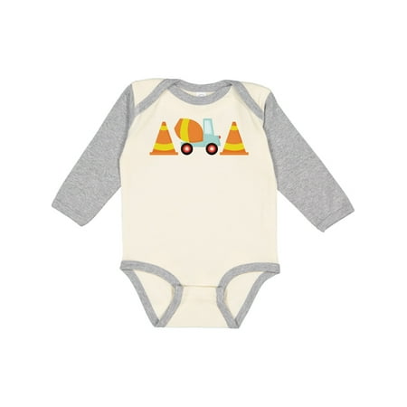 

Inktastic Cement Mixer Construction Gift Baby Boy Long Sleeve Bodysuit