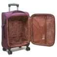 thumbnail image 6 of Dejuno Aurora Lightweight Denim 3-Piece Spinner Luggage Set - Burgundy, 6 of 6