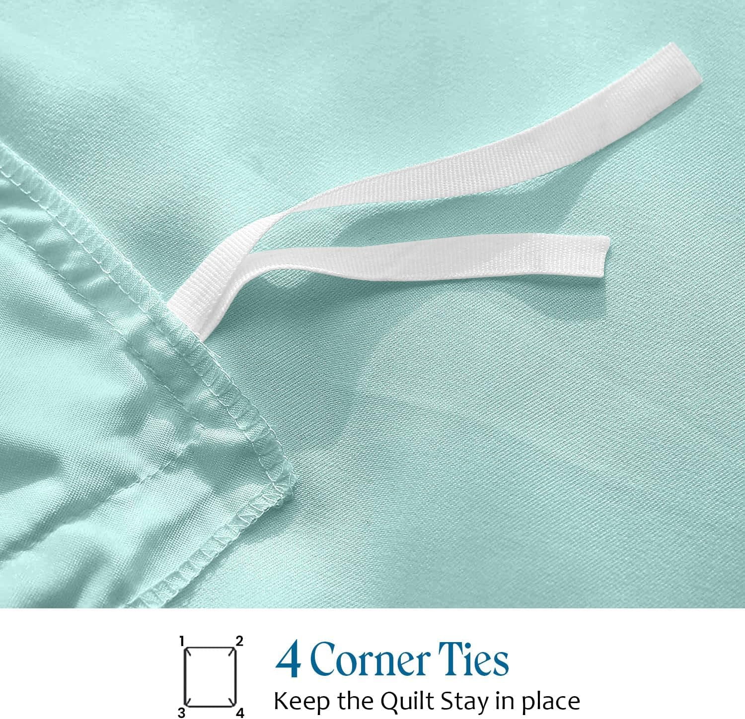 VEGAS HOTEL COLLECTION Classic Egyptian Cotton 1-Piece Duvet Cover { Zippered Closure } 1000 Thread Count- Fabulous Solid Looking Color Aqua Blue - Full Size