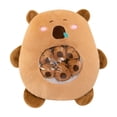 thumbnail image 2 of Peluche de carpincho, animal de peluche de carpincho para acurrucarse, cómodo y de dibujos animados. marrón, 2 of 9