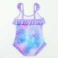 thumbnail image 4 of Toddler Girls One Piece Swimsuits Jumpsuit Long Sleeves Bathing Suit Tie Dye Swimwear Size 3-4T, 4 of 6