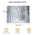 thumbnail image 2 of COMIO  Winter Snow Tree Backdrop Jungle Snowstorm White Wood Snowflake Wall Art Hanging Large Tapestry Polyester for Men Women Bedroom, 2 of 5