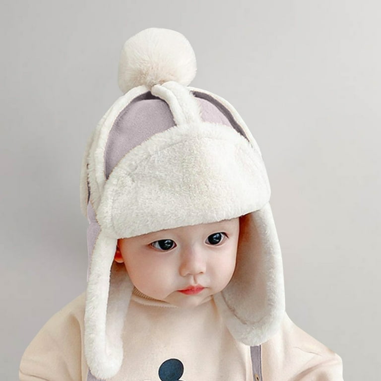 QHFBli Baby Winter Trapper Hat Earflap Ushanka Cap Suede Russian