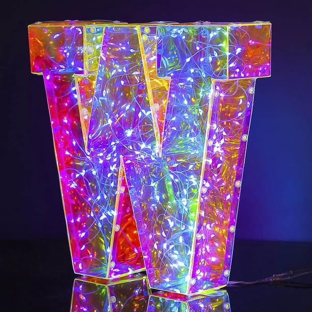 Xihbxyly Luces Led para San Valentín, Decoración Alfanumérica Colorida, 100 Cuentas, Letras para Exhibir, Decoración Festiva para Bodas, Funciona con Pilas Usb, 25 X 17 X 6 Cm