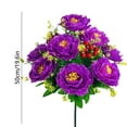 thumbnail image 3 of Eolstice 10 Head Large Peony Artificial Flowers Bouquet Plastic Silk Faux Peony, Faux Flower Stems, Home Decor for Vase Table Centerpiece Wedding, 3 of 6