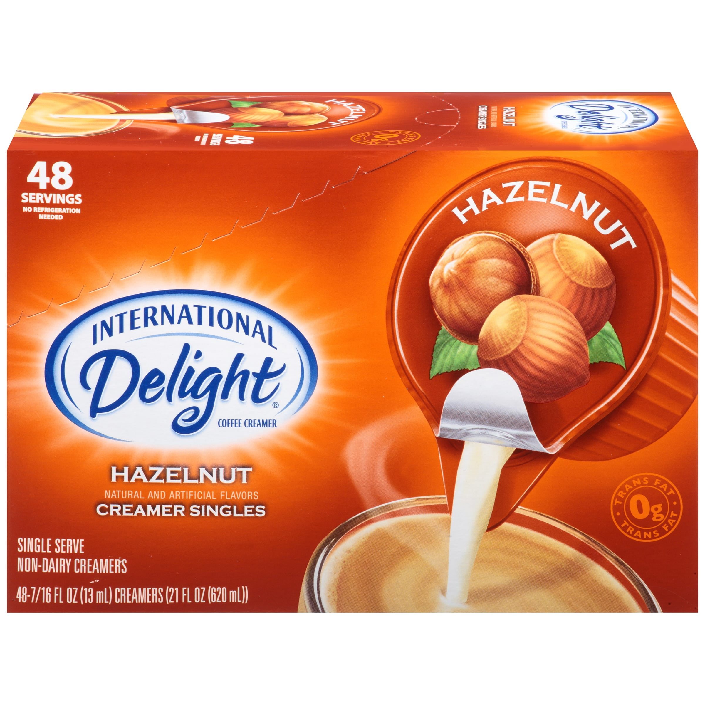 International Delight Hazelnut Coffee Creamer Singles, 48 Count
