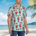 thumbnail image 5 of Soldier Nutcracker Hawaiian Shirts For Men, Summer Short-Sleeve Relaxed-Fit Button-Down Shirts Small, 5 of 9