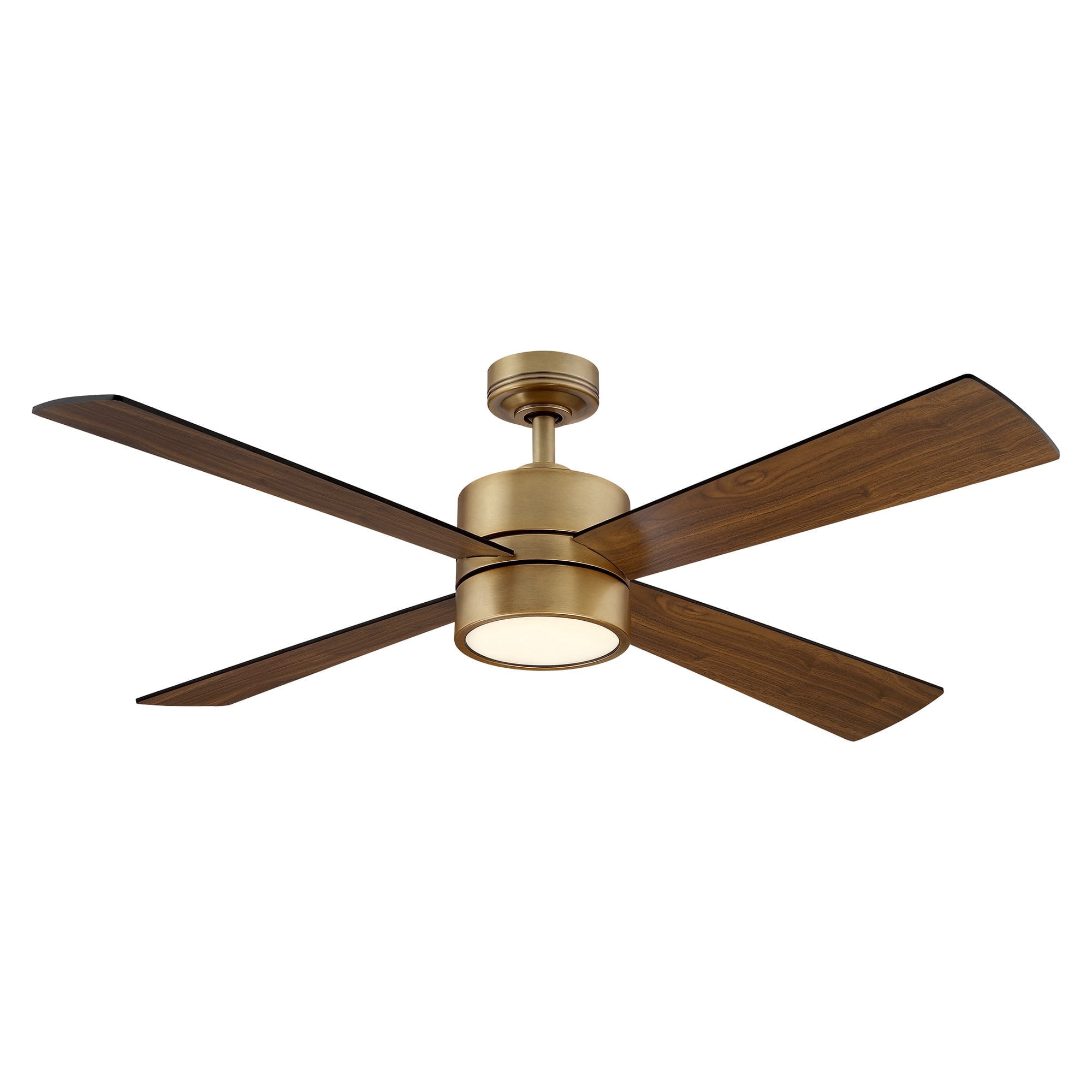 Parrot Uncle 52 Inch Brass Contemporary LED Ceiling Fan with Remote Control