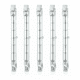 thumbnail image 1 of Bombilla halógena de doble extremo, base R7S J118, 200 W, foco regulable, ahorro de energía, luz blanca cálida de 2800 K, ángulo de iluminación de 360° para una amplia variedad de aplicaciones,, 1 of 6