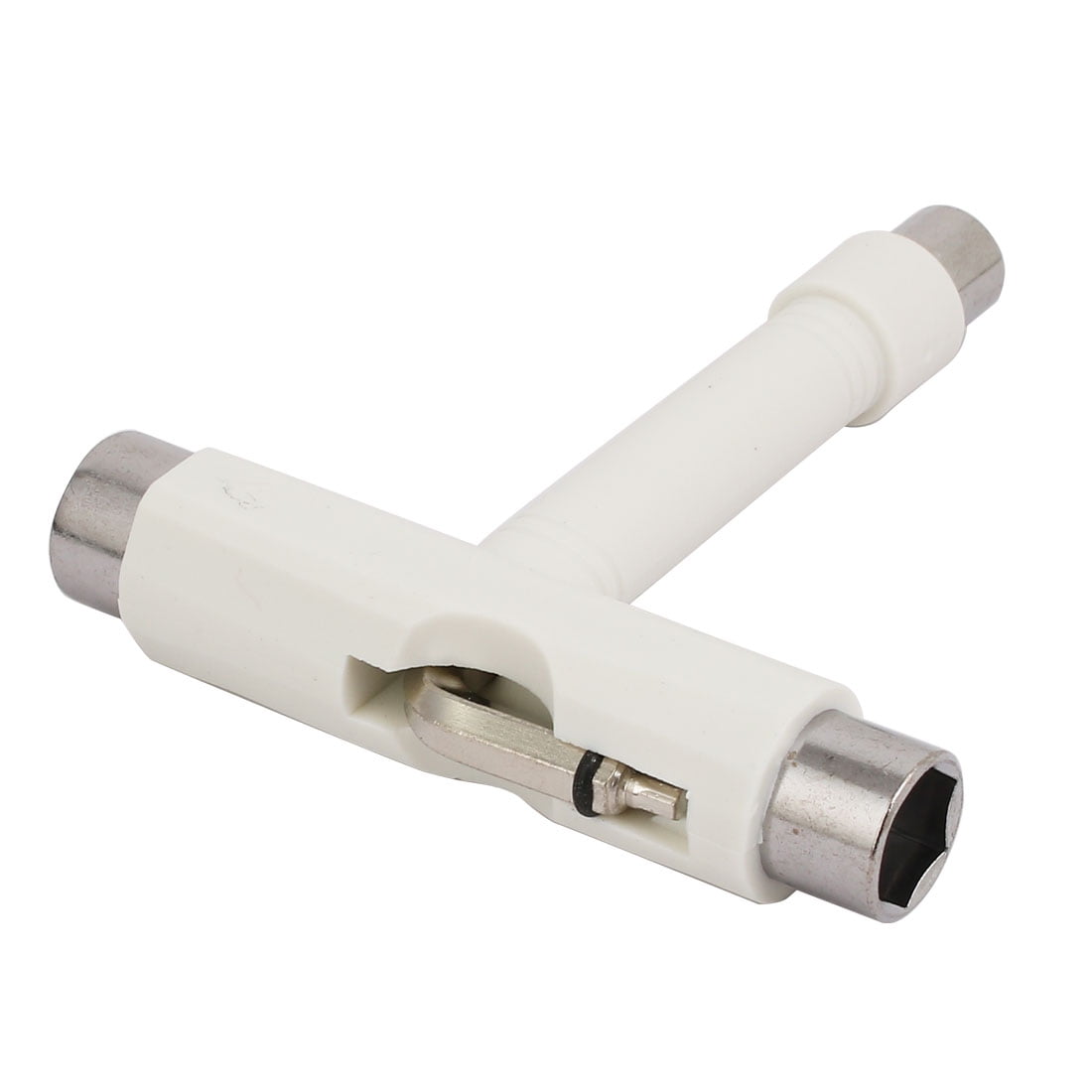 Unique Bargains Hex Socket Skateboard Roller Spanner T Wrench Hand Tool White by Unique-Bargains