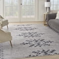 thumbnail image 4 of HomeRoots 533049 9 x 12 ft. Gray & Ivory Geometric Power Loomed Washable Rectangle Area Rug, 4 of 5
