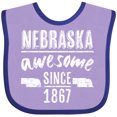 thumbnail image 3 of Inktastic Nebraska Awesome Since 1867 Boys or Girls Baby Bib, 3 of 4