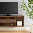 thumbnail image 5 of Media TV Stand Console Table, Wood, Brown Walnut, Modern Contemporary Urban Design, Living Lounge Room Hotel Lobby Hospitality, 5 of 8