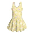 thumbnail image 4 of Tutolipy Comes with Lining Toddler Girls One Piece Swimsuits, Sleeveless Bodysuit Design Back Strap Girls One Piece Swimsuit with Skirt for Beach Summer Size 10-11 Years, 4 of 8