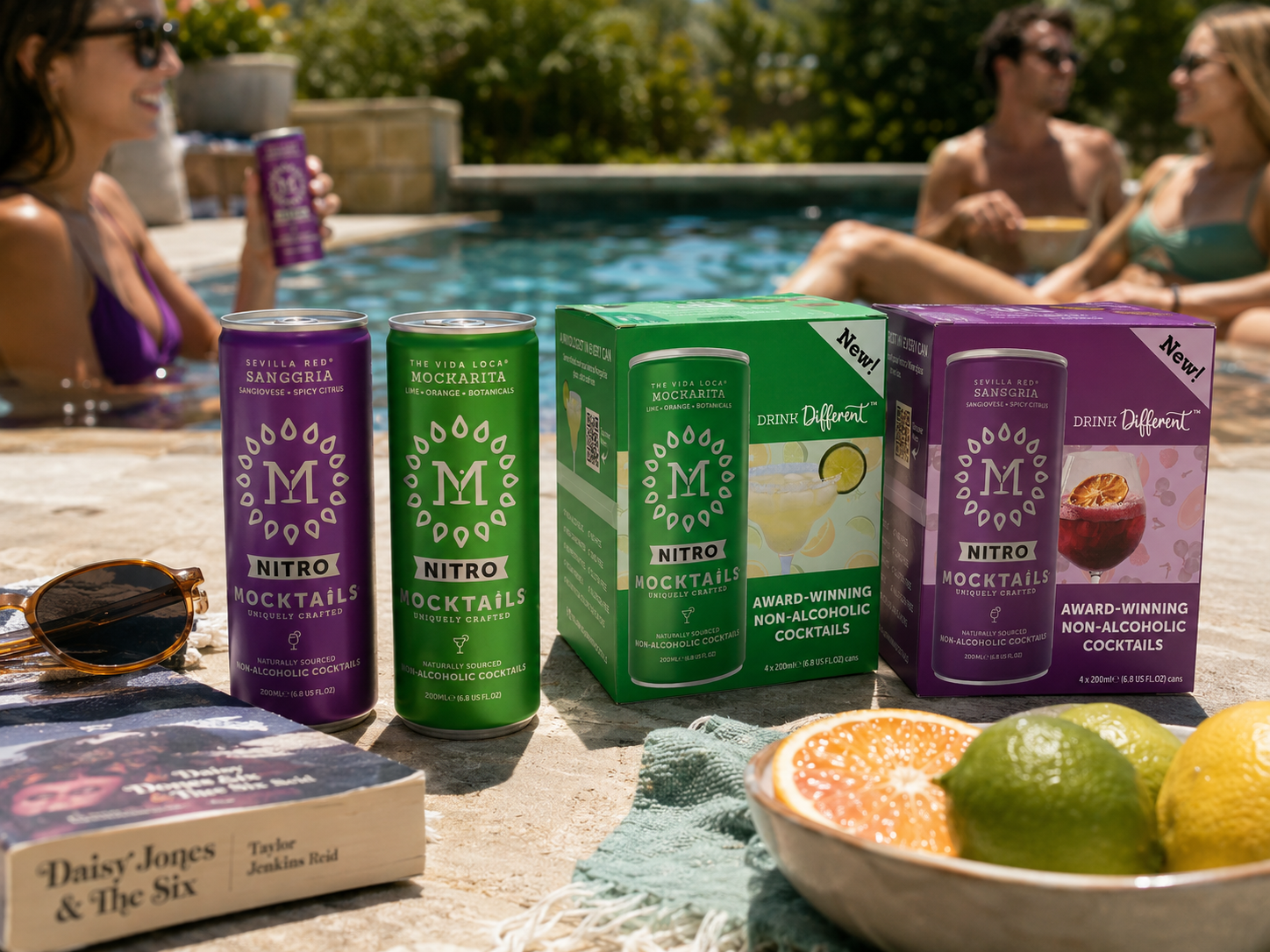 Mocktails Vida Loca Mockarita Margarita Lime Flavored Non-Alcoholic Nitro Cans, 12-Pack, 12-6.8 oz