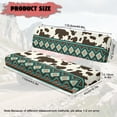 thumbnail image 7 of Yuyamidu Aztec Brown Cow Print UTV Bench Seat Cover Non-Slip All-Weather Protection Elastic Edging Mule Seat Cover Fit for Mule 3000 3010 3020 4000 4010 2001-2024, 7 of 7