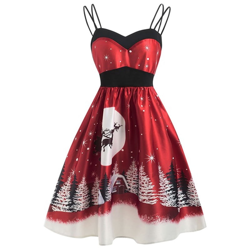 ladies christmas swing dress