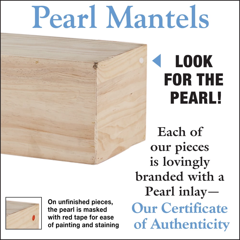 The Lexington 72" Pine Wood Mantel Shelf Unfinished Paint & Stain Grade