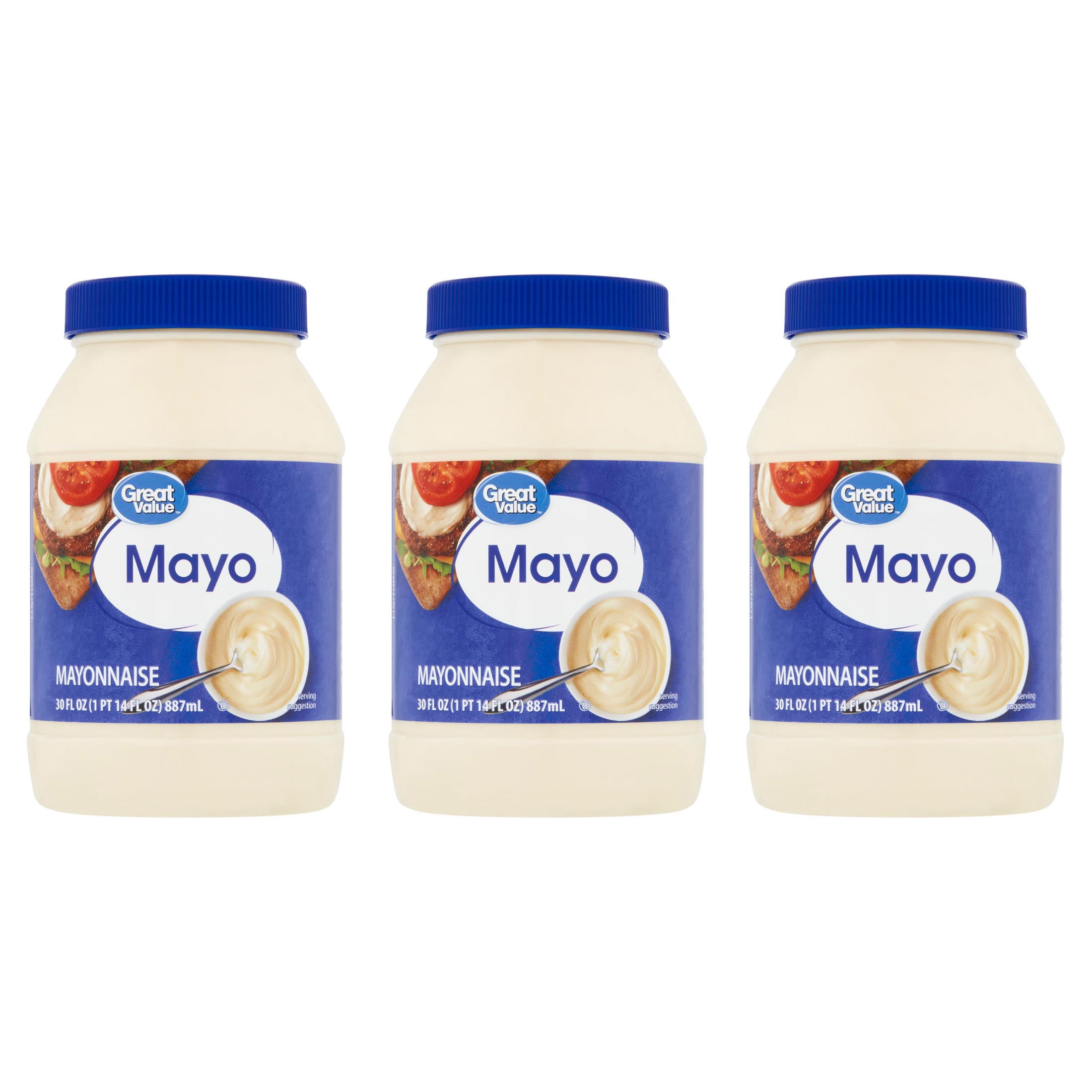 (3 pack) Great Value Mayonnaise, 30 fl oz