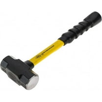 NUPLA 3 Lb Steel Head Sledge Hammer with Fiberglass Handle, 14" Length