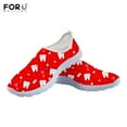 thumbnail image 1 of FORUDESIGNS Chaussures Plates en Maille pour Femmes Motif Dentiste Mignon Respirant Dessin Animé Été 2024, 1 of 5