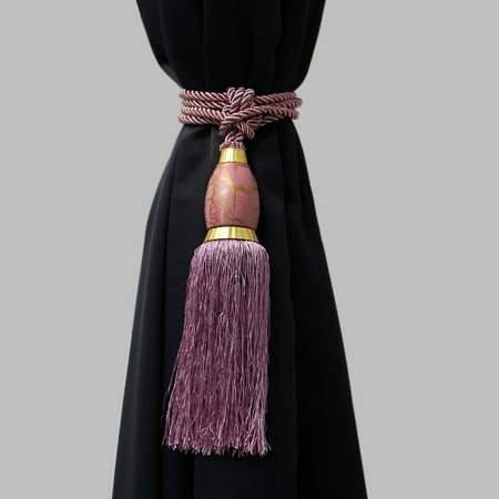 1 Pair Luxury Tassel Rope Window Curtain Tiebacks Buckles Tie