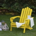 thumbnail image 2 of Northlight 36" Yellow Classic Folding Wooden Adirondack Chair, 2 of 6