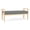 Asteroid Gray, variant on Amherst Wood Reception Waiting Room 19" 2 Seat Bench / Natural Wood / Blue
