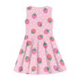 thumbnail image 3 of Renewold Strawberry Girls Tank Top Dress Pink Sleeveless Sundress for Teens Elasitc Waisted Tank Mini Dress for 7-8 Years Casual Party Princess Dresses, 3 of 5