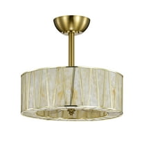 Sorcha 17.5 in. 6-Light Indoor Brass Finish Ceiling Fan with Light Kit