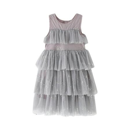 

Toddler Girls Dress Princess Mesh Outwear Baby Cute Cartoon Soft Spring Summer Casual Gifts To Child Kids Clothes