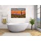 thumbnail image 2 of Lienzo paisaje desértico mexicano al atardecer con cactus saguaro gigante, montañas rocosas y cielo naranja vibrante, decoración del suroeste norteamericano para sala y oficina., 2 of 7