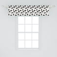 thumbnail image 2 of Ambesonne Cats Valance Pack of 2, Grumpy Funny Kitty Pattern, 54"X12", Dark Brown and White, 2 of 4