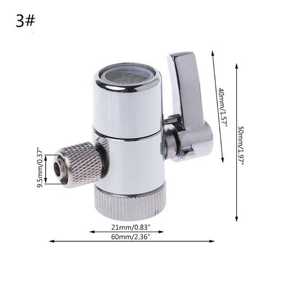 Tizuqe Water Filter Faucet Diverter for Valve Ro System 1/4" 2.5/8" Tube Connector