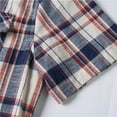 thumbnail image 6 of LYXSSBYX Mens Dress Shirts Short Sleeve Plaid Shirt Pocket Single-breasted Turndown Short Sleeve Blouse, 6 of 8