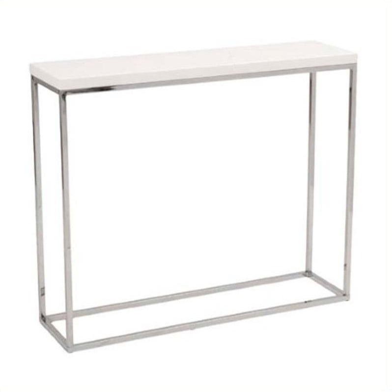 Eurostyle Teresa Console Table In White, Console Table White Lacquer