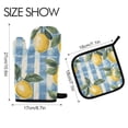 thumbnail image 2 of Yayeee Oven Mitts and Pot Holder Set of 2 Heat Resistant Kitchen Gloves Baking Hot Pad, Retro Lemon Leaves, 2 of 5