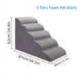 thumbnail image 1 of Dog Stairs 3/4 Steps High Density Foam Dog Stairs Ramps, Non-Slip Pet Steps For Older Dogs, Dog Ramp For Couch, 1 of 5