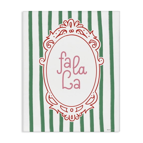 Stupell Industries Modern Fa La La Ornate Border Canvas Art, 16 x 20, by Rachel Nieman