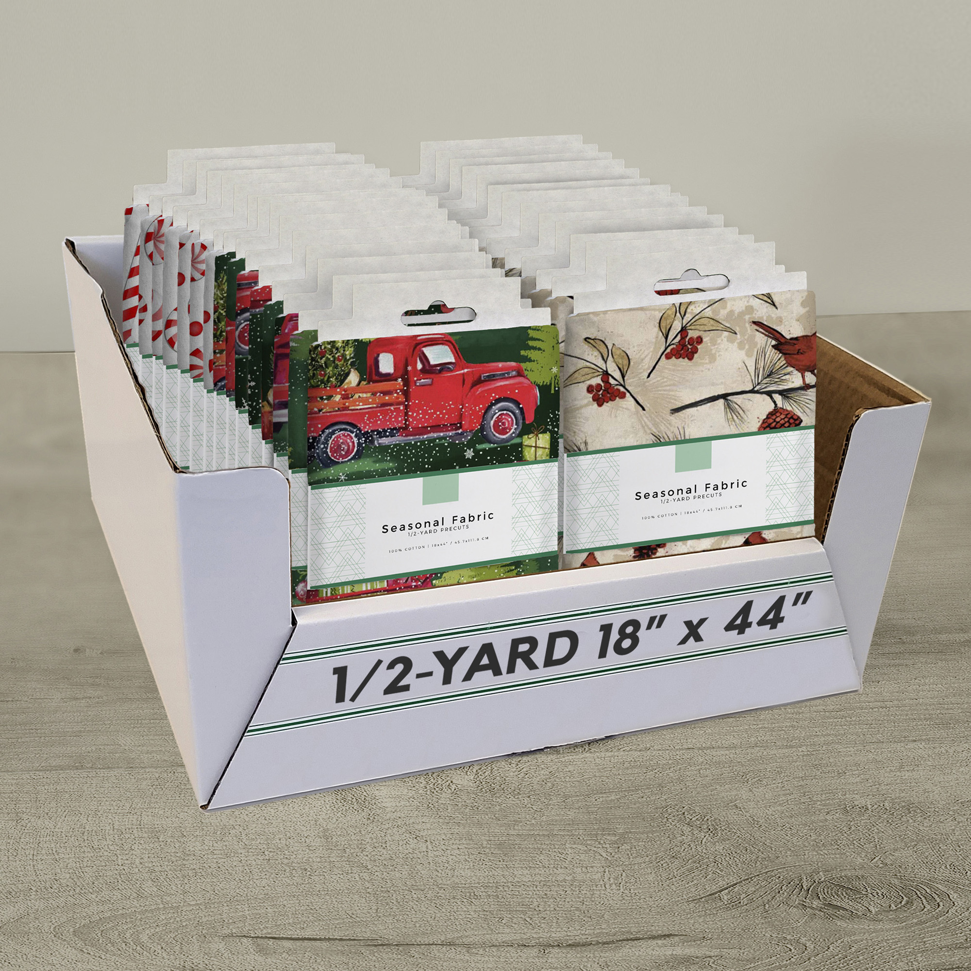 David Textiles, Inc. Christmas Half-yard Precut Assortment, 32 pieces