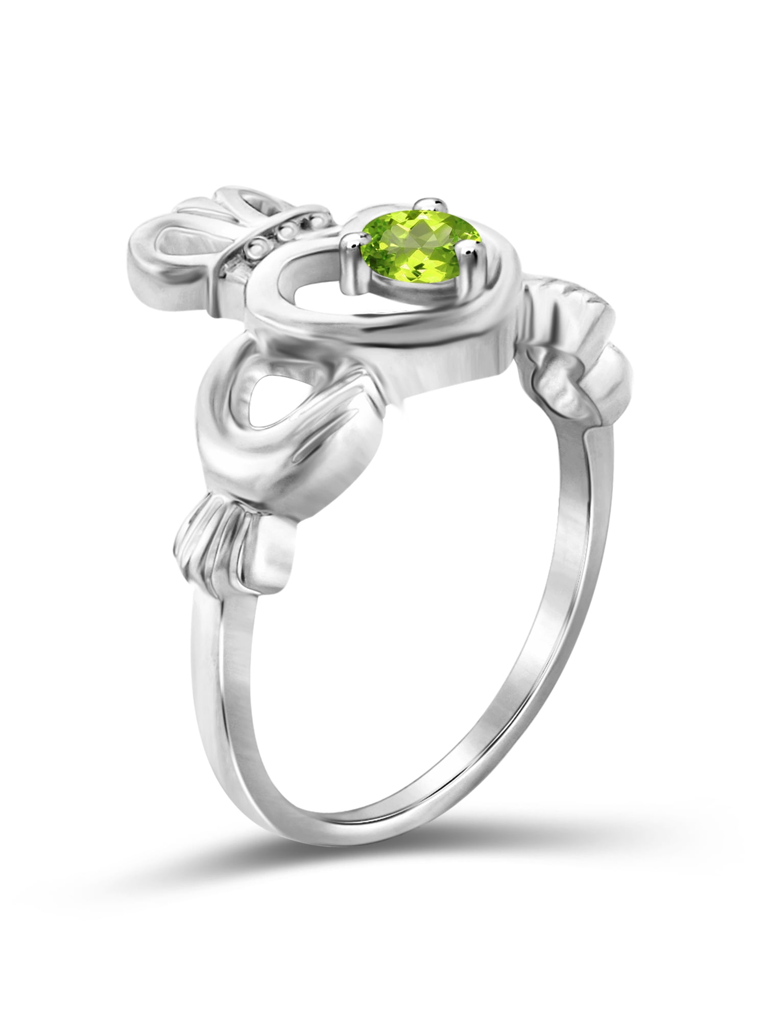 JewelersClub Peridot Ring Birthstone Jewelry – 0.25 Carat Peridot 0.925 Sterling Silver Ring Jewelry – Gemstone Rings with Hypoallergenic 0.925 Sterling Silver Band