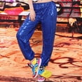 thumbnail image 2 of JIKNTTR Womens Stretch Pants Trendy Casual Trousers Glitter Sequin Joggers Pants Ladies Skinny Party Trend Dance Pants Soft Casual Summer Cropped Pants, 2 of 8