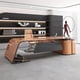 thumbnail image 3 of Luxury Console Conference Office Desks Storage Reception L Shaped Wooden Shelf Study Corner Mesa Escritorio Office Accessories My Lux Decor Round, 3 of 9